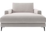 Chaiselongue HOME AFFAIRE "Downtown Loungemöbel zum Relaxen, B/T/H: 132/170/84 cm", beige (creme), B:132cm H:84cm T:170cm, 100% Polyester, Sofas, Chaiselongue, auch in Bouclé, Cord und Easy care - leicht mir Wasser zu reinigen