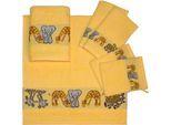Handtuch Set DYCKHOFF "Affe", gelb, Obermaterial: 100% Baumwolle, Handtuch-Sets, Handtuch Set, mit Tierbordüre; 2 Handtücher, 2 Gästetücher, 2 Waschhandschuhe
