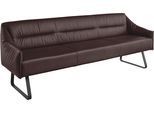 Essbank MUSTERRING "JustB SP500", rot (burgundy), B:262cm H:86cm T:70cm, Sitzbänke, Essbank, Metallkufe schwarz, verschiedene Farben, Breite 220 oder 250 cm