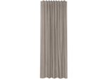 Gardine "Fatima", hellgrau, B:140cm H:245cm, Polyester, HOME LIVING BY GERSTER, Gardinen, Gardine, SB-Schal "Fatima" mit Kombiband