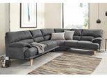 Polsterecke TRENDMANUFAKTUR "Cecilia, italienisches Designsprache, modern und komfortabel, L-Form", grau (anthrazit), B:280cm H:87cm T:240cm, Sofas, Polsterecke, toller Sitzkomfort und bequeme Armlehnen