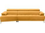 Ecksofa EGOITALIANO "Soul, extravagantes Designsofa, Megasofa, super bequem, tolle Details", gelb, B:246cm H:99cm T:140cm, Leder »BULL« (echtes Rindsleder). Geschliffenes, pigmentiertes und behandeltes Rindsleder mit einer Dicke von 1, 3-1, 5 mm. Dieses Leder zeigt eine ziemlich weiche Hand mit einem halb undurchsichtigen Aussehen. Es handelt sich um ein geschütztes Leder. Eine leichte Deckschicht