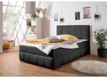 Boxbett OTTO HOME "Hartley inkl. Bettkasten und Topper, auch in Überlänge erhältlich", schwarz, B:152cm L:210cm, Komplettbetten, Boxbett, wahlweise mit Bonnell- oder TTFK-Matratze in H2, H3 o. H4 erhältlich