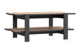 Couchtisch FORTE "Leokadia", grau (artisan eiche, uni wolfram grau, grau, artisan eiche), B:110cm H:45,5cm T:60cm, Tische, Couchtisch, Breite ca. 110 cm