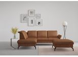 Ecksofa SIT & MORE "Fashion L-Form", braun (cognac), B:250cm H:84cm T:207cm, Sofas, Ecksofa, wahlweise mit Kopfteilverstellung und Vorziehsitz, motorisch