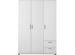 Drehtürenschrank BEGABINO "Bibo", weiß, B:115cm H:191cm T:55cm, Holzwerkstoff, Schränke, Drehtürenschrank, in 2 Breiten