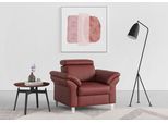 Sessel SIT & MORE "Arngast", rot (merlot), B:101cm H:84cm T:93cm, Luxus-Microfaser ALTARA NUBUCK (100% Polyester);Struktur (100% Polyester);Flachgewebe (90% Polyester; 10% Polyamid), Sessel, Sessel, inklusive Federkern und Kopfteilverstellung