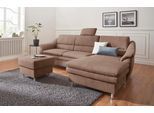 Ecksofa SIT & MORE "Cardoso L-Form", braun, B:264cm H:90cm T:162cm, Luxus-Microfaser 2 (100% Polyester);Luxus-Microfaser ALTARA NUBUCK (100% Polyester);Luxus-Microfaser 1 (100% Polyester), Sofas, Ecksofa, mit Federkern, wahlweise mit Bettfunktion