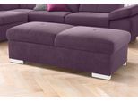 Hocker EXXPO - SOFA FASHION "Spring Bankhocker, guter Sitzkomfort und tolle Verarbeitungsdetails", lila (hortensia), B:140cm H:44cm T:67cm, NaturLEDER (echtes Rindsleder) in Sitz und Rücken. Korpus in passendem Kunstleder SOFTLUX bezogen;Luxus-Microfaser (100% Polyester);Struktur ( 100%Polyester), Hocker, Hocker