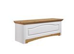 Bettbank OTTO HOME "Konrad", weiß (weiß, natur), B:133cm H:45cm T:39cm, FSC-zertifiziertes Massivholz, Sitzbänke, Bettbank, für Schlafzimmer, mit praktischem Innenfach, Made in Europe