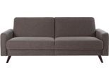 3-Sitzer EXXPO - SOFA FASHION "Samso, elegant und bequem, toller Sitzkomfort, Schlafsofa", grau (grau melange), B:222cm H:89cm T:93cm, Sofas, 3-Sitzer, Kippcouch, inklusive Bettfunktion und Bettkasten, Komfortsitzhöhe 49cm