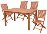 Garten-Essgruppe GARDEN PLEASURE "ANGWIN/PITTSBURGH", braun (braun, braun, braun), B:110cm H:90cm T:170cm, FSC-zertifiziertes Massivholz, Sitzmöbel-Sets, Garten-Essgruppe