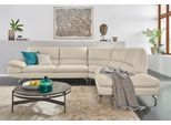 Ecksofa CALIA ITALIA "Dave, italienisches Designsofa L-Form, erstklassiger Sitzkomfort", grau (fango), B:297cm H:87cm T:97cm, Leder BULL - 100% Leder;Leder SORRRENTO - 100% Leder, Sofas, Ecksofa, Ottomane wahlweise links oder rechts, in zwei tollen Lederqualitäten