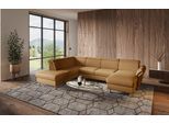 Wohnlandschaft HOME AFFAIRE "Calypso U-Form", gelb (dijon), B:334cm H:85cm T:227cm, 100%Polyester, Sofas, Wohnlandschaft, wahlweise mit motorischer Relaxfunktion