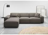 Ecksofa HOME AFFAIRE "Glimminge auch in Breitcord, Feincord, Bouclé + Easy care-Bezug", grau, B:294cm H:71cm T:191cm, 95% Polyester, 5% Nylon, Sofas, Ecksofa, L-Form, Breite 294, Zierkissen