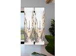 Schiebegardine HOME IN GREEN "FRANCQ", beige (natur), B:60cm H:245cm, Polyester, Gardinen, Schiebegardine, Bambusoptik, SET, recycelt, Digitaldruck
