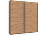 Kleiderschrank WIMEX "Mugano, B/T/H 135 oder 180/65/198cm, Made in Germany", artisan, eiche nachbildung, griffe schwarz, B:180cm H:198cm T:65cm, Holzwerkstoff, Schränke, Kleiderschrank, 2 Schwebetüren mit oder ohne Spiegel, Metallgriffe