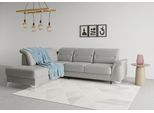 Ecksofa SIT & MORE "Sinatra L-Form", grau, B:251cm H:85cm T:220cm, 100% Polyester, Sofas, Ecksofa, mit Ottomane, optional mit Kopfteilverstellung und Armteilfunktion