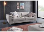 2,5-Sitzer SIT & MORE "Percy", grau, B:207cm H:80cm T:112cm, Sofas, 2 5-Sitzer, 15 cm Fußhöhe, Sitztiefenverstellung, wahlweise Kopfteilverstellung