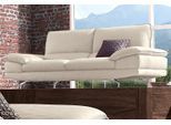 2,5-Sitzer CALIA ITALIA "Dave, Sitzkomfort der Extraklasse, extra bequeme Armlehnen", grau (fango), B:201cm H:87cm T:97cm, NaturLeder Sorrento;Leder Bull, Sofas, 2 5-Sitzer, hochwertige Metallfüße, edle Lederbezüge