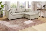 Ecksofa JOCKENHÖFER GRUPPE "Genua L-Form, B: 250 cm", grau (grau, beige), B:250cm H:92cm T:179cm, Cord: 100% Polyester, Sofas, Ecksofa, mit 2 Zierkissen