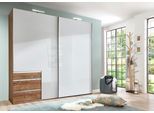 Schwebetürenschrank WIMEX, weiß (weiß lackiert, plankeneiche), B:250cm, Schränke, Schwebetürenschrank