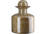 Tischvase GILDE "Deckelvase Mora braun H. 28,5 cm", braun, B:20,5cm H:28,5cm T:20,5cm, Keramik, Vasen, Tischvase