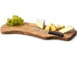 Schneidebrett CONTINENTA, beige (natur), B:15cm L:50cm, Massivholz, Schneidebretter, Schneidebrett, mit Borke