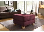 Polsterhocker HOME AFFAIRE "Dalia", rot (bordeaux), B:66cm H:46cm T:76cm, Luxus-Microfaser Florence (100% Polyester);Luxus-Microfaser weich (90% Polyester, 10% Polyamid);Webstoff (100% Polyester), Hocker, Polsterhocker, mit Stauraum, Federkern-Polsterung passend zur "Dalia"-Serie