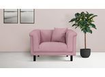 Sessel HOME AFFAIRE "AGNIA B/T/H: 100/85/71 cm", rosa, B:100cm H:71,5cm T:85cm, 100% Polyester, Sessel, Sessel, incl. Zierkissen, auch in Cord und Bouclé