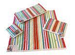 Saunatuch ROSS "Multicolor", rot, B:80cm L:200cm, Frottier, Baumwolle, Handtücher, Saunatuch, mit Streifen und gesticktem ROSS-Emblem