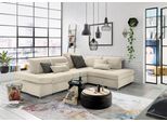 Ecksofa "SO 4100 mit komfortablen Federkern und Kopfteilverstellung", beige (creme 01), B:291cm H:80cm T:226cm, SET ONE BY MUSTERRING, Sofas, Ecksofa, wahlweise mit Bettfunktion und Sitztiefenverstellung, L-Form