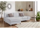 Ecksofa SIT & MORE "Clio L-Form", silber, B:246cm H:89cm T:165cm, Sofas, Ecksofa, wahlweise mit Bettfunktion oder Vorziehsitz und Bettkasten, Federkern