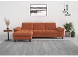 Ecksofa SIT & MORE "Westham L-Form", orange (terra), B:275cm H:88cm T:172cm, 90% Polyester 10% Polyamid, Sofas, Ecksofa, Recamiere, mit oder ohne Bettfunktion, Bettkasten, Füße wengefarben