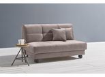 Schlafsofa ELL + ELL "Tilda", braun (schlamm), B:145cm H:90cm T:100cm, 100% Polyester, Sofas, Schlafsofa, Breite 145 cm, inkl. 2 Zierkissen