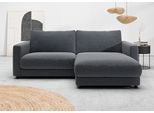 Ecksofa HOME AFFAIRE "Ecksofa Jiro, L-Form, große Sitztiefe, Breite 226 cm", anthrazit, B:226cm H:85cm T:190cm, 100% Polyester, Sofas, Ecksofa, lose Sitz- & Rückenkissen, weicher Polsteraufbau, komfortabel & modern