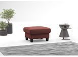 Polsterhocker HOME AFFAIRE "Varese", merlot, B:77cm H:49cm T:67cm, Hocker, Polsterhocker, Kreuznaht in beige
