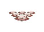 Tasse VILLEROY & BOCH "Kaffeetassen mit Untertassen Toy's Delight 170 ml 6er Set bunt", bunt, 6 tlg., Porzellan, Trinkgefäße, Tasse