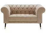 Chesterfield-Sofa HOME AFFAIRE "Tinnum", beige, B:150cm H:77cm T:87cm, Luxus-Microfaser Vintageoptik (66% PU, 27% Polyester, 7% Baumwolle);Struktur weich( 97% Polyester, 3% Polyacryl), Sofas, Chesterfield-Sofa