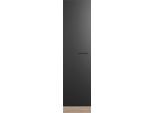 Vorratsschrank FLEX-WELL "Capri", schwarz (schwarz, endgrain oak), B:50cm H:200cm T:57,1cm, Holzwerkstoff, Schränke, Vorratsschrank, (B x H x T) 50 x 200 x 57 cm, mit viel Stauraum