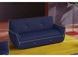 2,5-Sitzer EGOITALIANO "Yuki, extravagantes Design und höchster Sitzkomfort, tolle Details", blau (cobalt, grau), B:200cm H:85cm T:90cm, Microfaser BOUNCE (80% Polyamid, 20% Elastan), Sofas, 2 5-Sitzer, Solitärmöbel, mit bioelasatische MIcrofaser BOUNCE bezogen