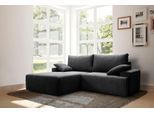 Ecksofa EXXPO - SOFA FASHION "Orinoko, aktuelles Design und hoher Sitzkomfort, L-Form", grau (anthrazit), B:240cm H:92cm T:177cm, Sofas, Ecksofa, inkl. Bettfunktion und Bettkasten, schöne Farben im angesagten Cord