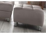 Hocker SIT & MORE "Pablo", grau (elefant), B:58cm H:43cm T:58cm, Luxus-Microfaser (90% Polyester; 10% Polyamid);Luxus-Microfaser ALTARA NUBUCK (100% Polyester);Kunstleder SOFTLUX, Hocker, Hocker