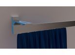 Gardinenstange INDEKO "Bern", silber (edelstahlfarben), L:170cm, Aluminium, Gardinenstangen, Gardinenstange, Innenlauf Komplett-Set inkl. Gleitern und Montagematerial