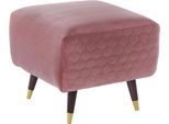 Hocker HOME AFFAIRE "Oradea", rosa (rose), B:50cm H:44cm T:48cm, Samtoptik (100% Polyester), Hocker, Hocker, passend zur Oradea-Serie
