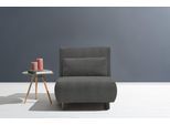 Schlafsofa ELL + ELL "Minou", grau (dunkelgrau), B:85cm H:88cm T:100cm, Sofas, Schlafsofa