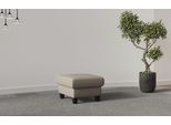 Polsterhocker HOME AFFAIRE "Varese", grau (taupe), B:77cm H:49cm T:67cm, 95%Polyester 5%Polyamid, Hocker, Polsterhocker, Kreuznaht in beige