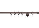 Gardinenstange MYDECO "20mm Cap Wandträger 12 cm", braun, L:300cm, Gardinenstangen, Gardinenstange