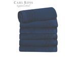 Gästehandtücher CARL ROSS "HygieniCotton", blau (night blau), B:30cm L:50cm, Frottee, Obermaterial: 100% Baumwolle, Handtücher, Gästehandtücher, mit 2 Aufhängekordeln