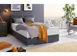 Boxbett COTTA "Tom mit Bettkasten, Topper und Zierkissen", grau (anthrazit), B:145cm L:209cm, Komplettbetten, Boxbett, Bestseller, Unser Dauertiefpreis